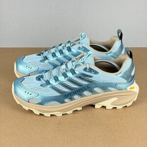 Merrell Sweaty Betty Moab Speed 2 Trail Hiking Shoes Womens 11 Blue Tan Low